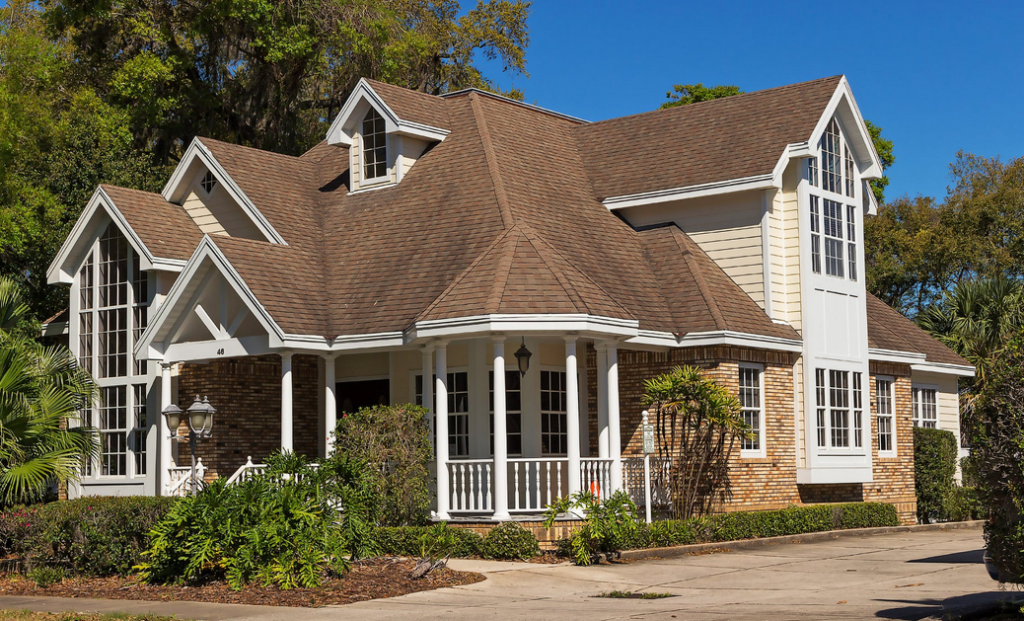 house with a roof